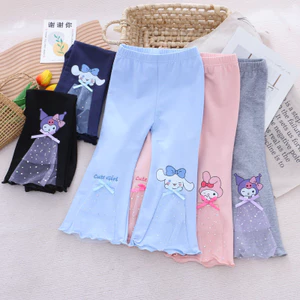 🌸chiosala02.vn🌸 Quần thường ngày họa tiết hoạt hình, thích hợp cho bé gái thời trang mùa xuân thu