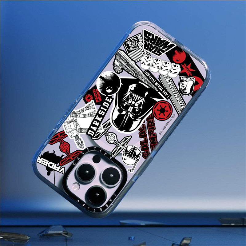 Casetify X STARWARS Ốp Lưng Trong Suốt Hút Từ Tính Trong Suốt Cứng Acrylic Mặt Sau TPU Edge Case Sideband Phông Chữ Ốp Lưng Điện Thoại Tác Động Cho Apple IPhone 13 14 15 Pro Max Có Hộp