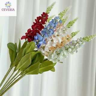 Cành hoa lục bình đơn hai màu hoa lụa  cắm hoa phòng khách cắm hoa cắm hoa lối đi đám cưới châu Âu