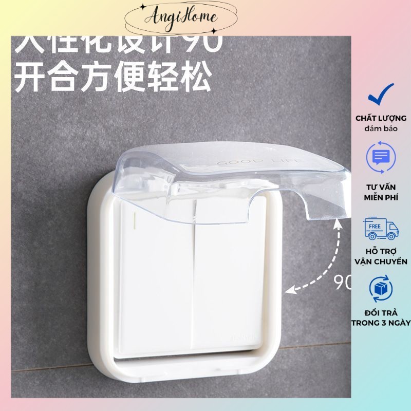 Nắp đậy che công tắc ổ điện thiết kế lỗ luồn dây cắm thông minh cao cấp 11.2x10.5cm ANGIHOME