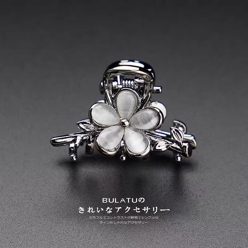 Mauropoli [Sẵn Sàng] Phong Cách Mới Retro Nổ Nhỏ Grab Clip Cao Cấp Mini Nhỏ Tóc Nửa Tie Tóc Kích Thước Nhỏ Đầu Kẹp Phụ Kiện Tóc