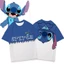 YB1 Stitch Cosplay Vải Hoạt Hình 3D Mùa Hè Áo Thun Cho Trẻ Em Người Lớn Anime Tay Ngắn Top BY1