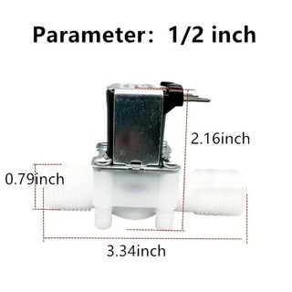 WOOLYNOOK 1 Chiếc Van Điện Từ, DC12V 24V AC220V Thường Đóng Van Điều Khiển Nước, 1 / 2 "3 / 4" Nhựa Nam Chủ Đề Bộ Điều Khiển Áp Suất Khí Nén