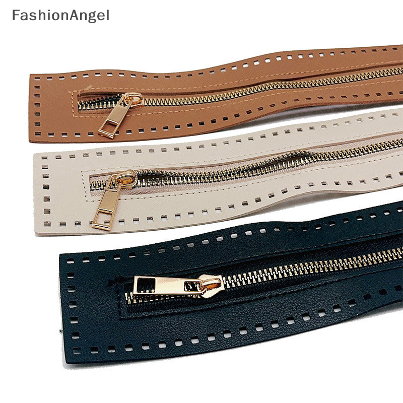 FashionAngel Có Thể Thay Thế DIY May Da Dây Kéo Hữu Ích Cho Túi Móc Phần Cứng Soild Dây Kéo May Phụ Kiện Túi Xách Da Dây Kéo TH
