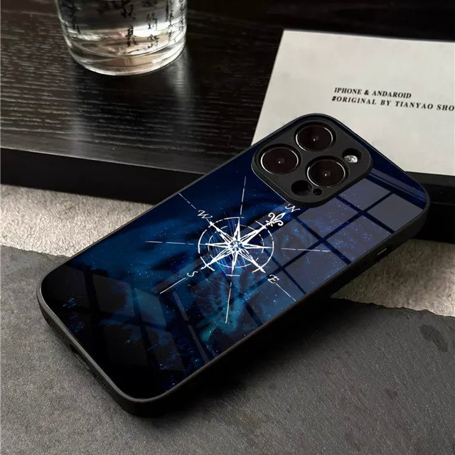 BK-1 La Bàn Kính Hải Lý Ốp Lưng Điện Thoại Iphone 17,15 14 12 11 13 Pro Max Mini X 8 Xr Xs 7 Puls 6 0821