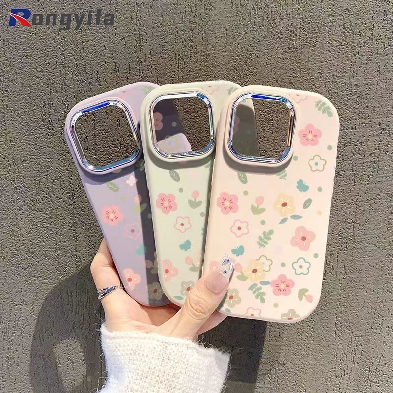 Vỏ hoa cổ điển Hàn Quốc cho Xiaomi 14 Ultra Pro 13T 12T Pro 13 Lite 13 12 12S Pro 12X Mi 11 Lite 11 10 Pro 10S Có mạ ống kính kim loại Vỏ mềm chống móc