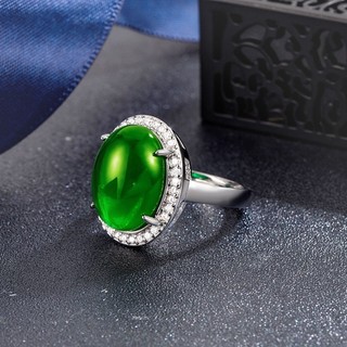 ❤ Nhiều Màu Retro Tính Khí Tự Nhiên Đá Chrysoprase Nhẫn Đỏ Mã Não Trắng Đá Quý Nữ Trang Sức Cưới