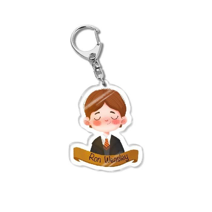 Harry Potter Hoạt Hình Móc Chìa Khóa Hermione Ron Dumbledore Snape Hagrid Ginny Luna Malfoy Acrylic Mặt Dây