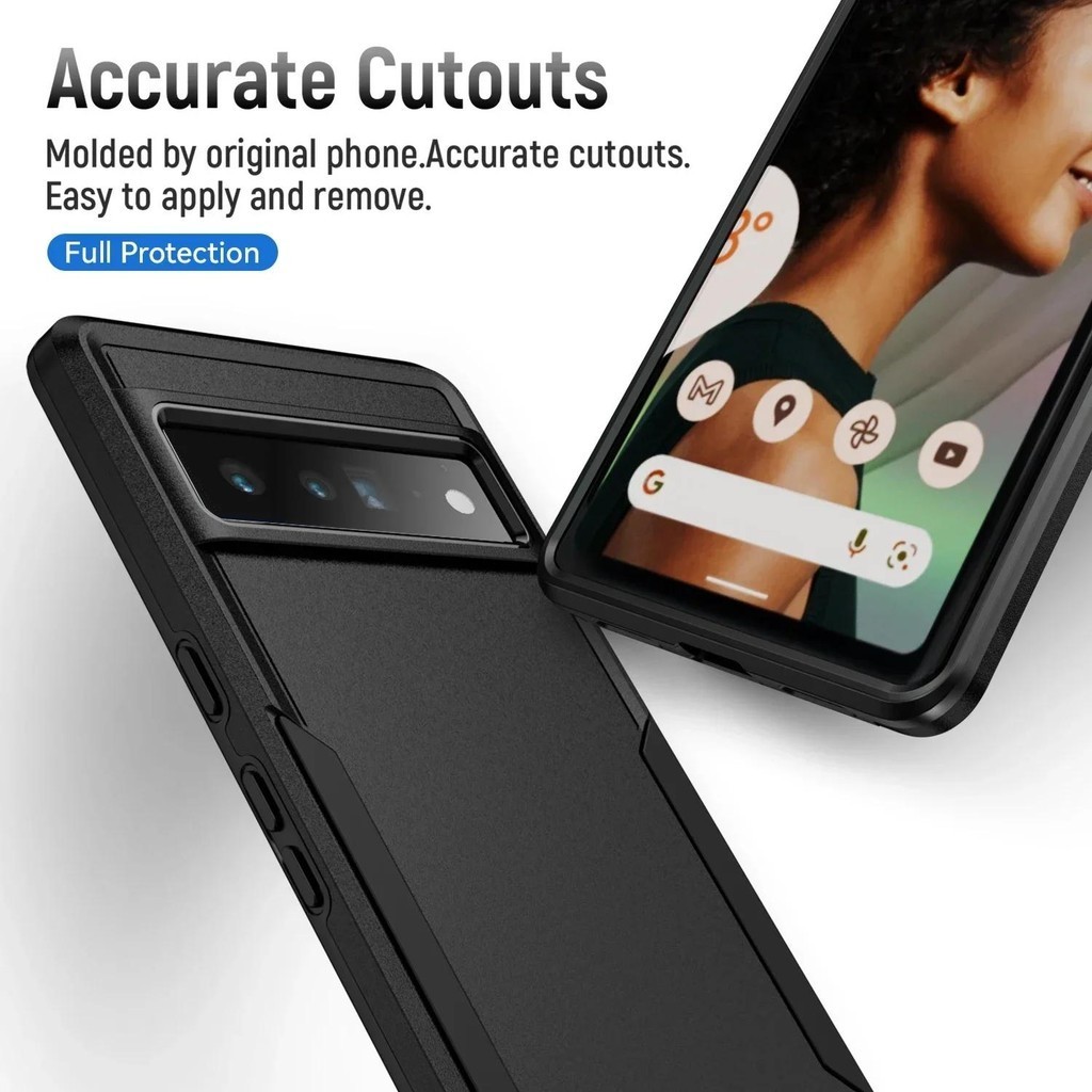 Dành Cho Google Pixel 8 7 6 Pro 7Pro 6A Ốp Lưng Nhiều Màu Sắc Mờ Giáp Cứng Chịu Lực Chống Rơi Bảo Vệ Vỏ Chống Sốc Phụ Kiện