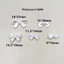 20 Chiếc Acrylic ABS Có Lỗ Chất Liệu Giả Ngọc Trai Ruy Băng Nơ DIY Handmade Hạt Bông Tai Phụ Kiện Vòng Cổ Hình Trang Sức Làm