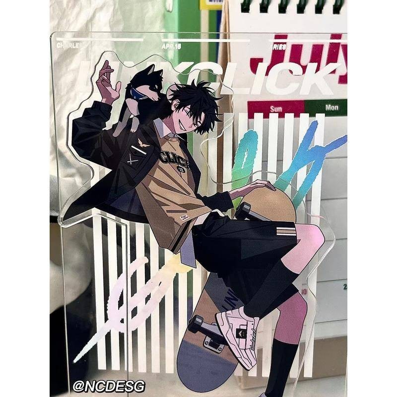 Link Click Charles Acrylic Standee - Quà tặng trang trí bàn làm việc hành động Cheng Xiaoshi