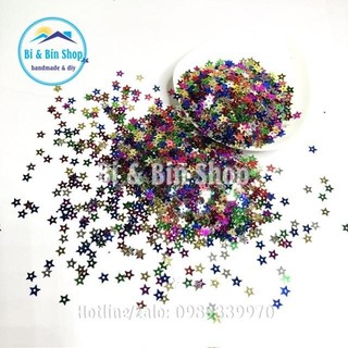 30g Kim Sa Ngôi Sao Phẳng 5mm Màu Kim Đính Kết Trang Phục, Làm Phụ Kiện Thời Trang.
