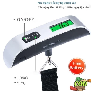 Cân hành lý loại t 50kg cân cầm tay đèn xanh cầm tay cân cẩu móc thép