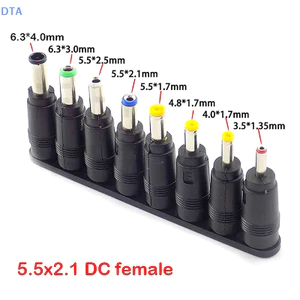DTA 8 Chiếc Đa Năng Laptop Nguồn Adapter Kết Nối Cắm AC Jack Sạc Kết Nối Bộ Chuyển Đổi Nguồn Cắm PO