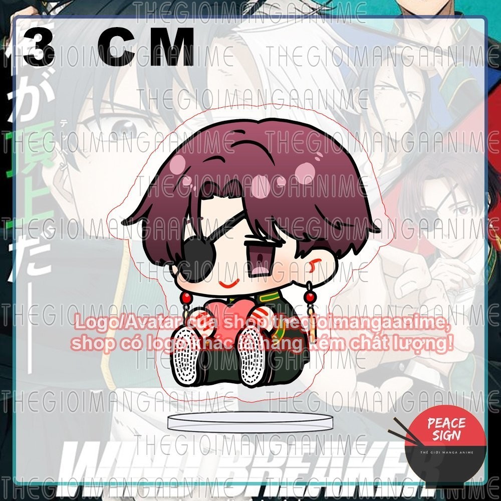 (3cm) Mô hình WIND BREAKER ver NGỒI ÔM TIM standee mica standee in hình manga anime mica trưng bày chibi