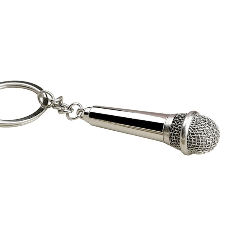 Cinna Phong Cách Thu Nhỏ Micro Chìa Khóa Mô Phỏng Mic Hình Móc Khóa Túi Kích Thước Móc Khóa Chủ Đề Âm Nhạc Phụ Kiện