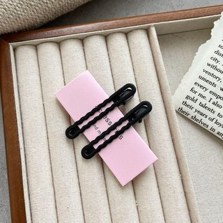 Kẹp tóc dễ thương màu kẹo ASDFGER, Kẹp tóc màu trơn hợp kim có mặt gợn sóng, Kẹp tóc