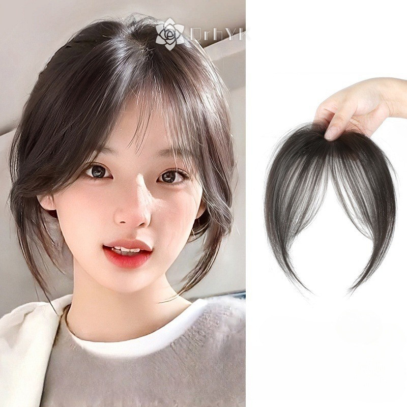 Qrhyk Phần Giữa Giả Nổ Viền Tổng Hợp Topper Tóc Kẹp-In Bang Mở Rộng Tự Nhiên Vô Hình Áo Khoác Tóc Nữ Mới