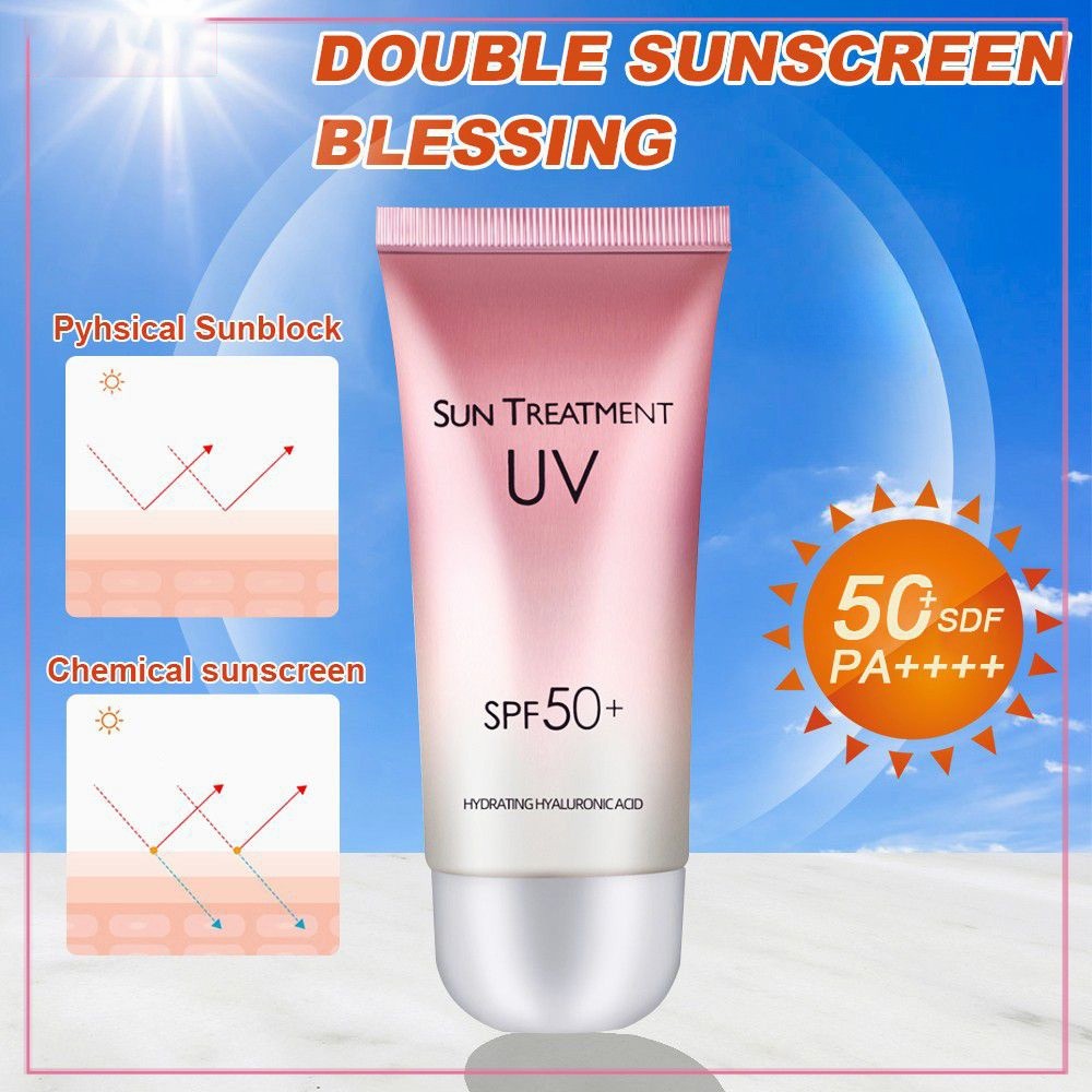 Kem Chống Nắng Lâu Dài Kem Bảo Vệ Mặt Chống Nắng SPF50 + Kem Dưỡng Ẩm Mặt Làm Trắng Da