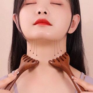 Lược tay cầm dài ALMA1, Lược Massage kinh tuyến đầu sáu móng cầm tay, Dụng cụ cào lưng chống tĩnh điện răng rộng để thúc đẩy lưu thông máu