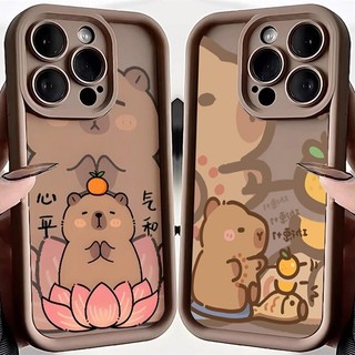 Vỏ Capybara Dễ Thương Cho OPPO Reno 13 5G 13F 13 Pro Reno 7 Pro 5G Vỏ Hoạt Hình Họa Tiết Động Vật Camera Bảo Vệ TPU Mềm Chống Sốc Matte Sáng Tạo Vỏ Silicon