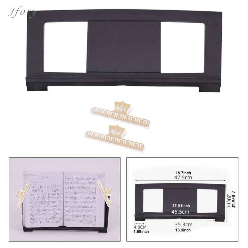 Jfory Giá đỡ nhạc Piano điện tử di động nhỏ gọn với kẹp Giá đỡ nhạc đa chức năng cho người mới bắt đầu chuyên nghiệp