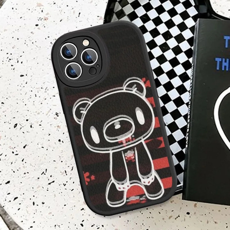 TP-1 Dễ Thương G-Gloomy B-Bear Ốp Điện Thoại Da Cứng Cho IPhone 16 17.35 14 13 12 Mini 11 14 Pro Max Xs X Xr 7 8 Plus Fundas