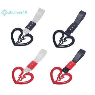 < zhuliye246 > Xe hình trái tim tan vỡ dễ thương Dây đeo chống tĩnh điện Vòng cảnh báo trang trí Xe lửa Tàu điện ngầm Xe buýt Tay cầm ô tô Phía sau Vòng cảnh báo cản trước