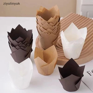 Ziyulinyuk 50 Chiếc Muffin Cupcake Cốc Giấy Chống Dầu Cupcake Lót Nướng Muffin Cup Bánh Bọc Trường Hợp Cho Tiệc Tắm Sinh Nhật EN