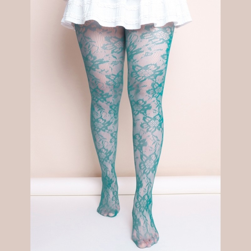 Vua Thẩm Mỹ Nhiều Màu Sắc Fishnet Legging Với Hoa Họa Tiết Vintage Punk Phong Cách Sheer Lưới Ren Quần Tất Cho
