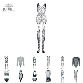 Bộ đồ liền thân nam Sheer Hollow Out với thiết kế lưới cá Đồ lót gợi cảm