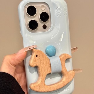 Xà Phòng Dễ Thương Stereo Trojan Đứng Ốp lưng Di Động Cho iPhone16 15 14 13 12 Pro Max Chống Sốc Bảo Vệ Camera Ốp Lưng Cứng Chống Rơi