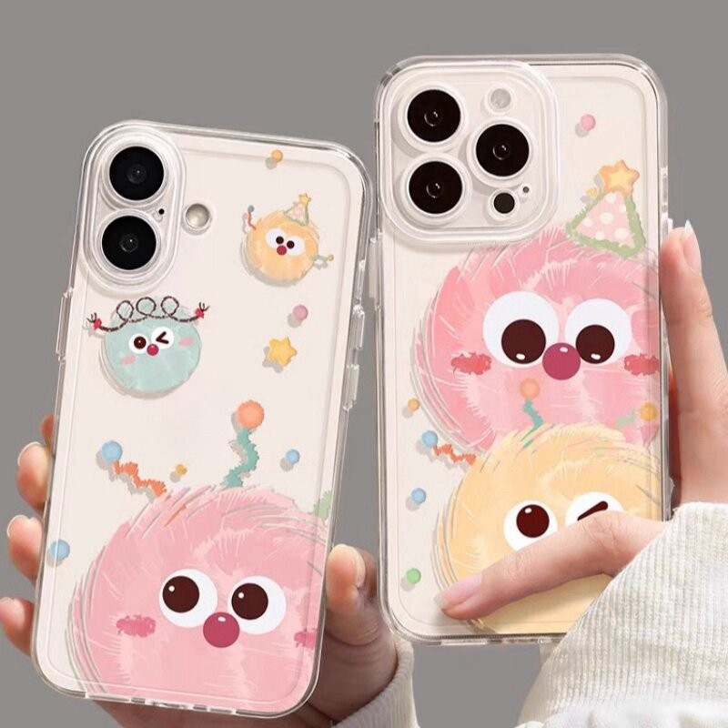Ốp Điện Thoại Cho OPPO Reno 13 5G 11 12 13 Pro 5G 11F 12F 13F 8T A3 Pro A3X 5G Vỏ Điện Thoại Di Động Quái Vật Nhỏ Hoạt Hình Dễ Thương Mềm Mại Trong Suốt Chống Sốc Trong Suốt TPU Vuông