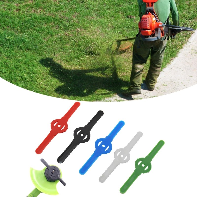 Wellb Bộ 30 lưỡi dao nhựa đáng tin cậy cho máy cắt cỏ và máy cắt cỏ không dây