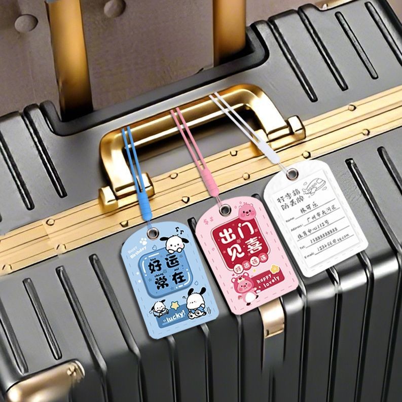Thẻ hành lý/tên/du lịch/lên máy bay/truy cập chống mất cho vali, kèm dây treo, MJBR