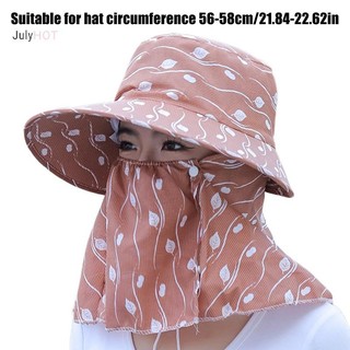 Mũ chống nắng chống tia cực tím JULYHOT có mặt nạ và khăn choàng, Mũ hái trà chống gió cho du lịch ngoài trời Đi xe đạp Massivedeals