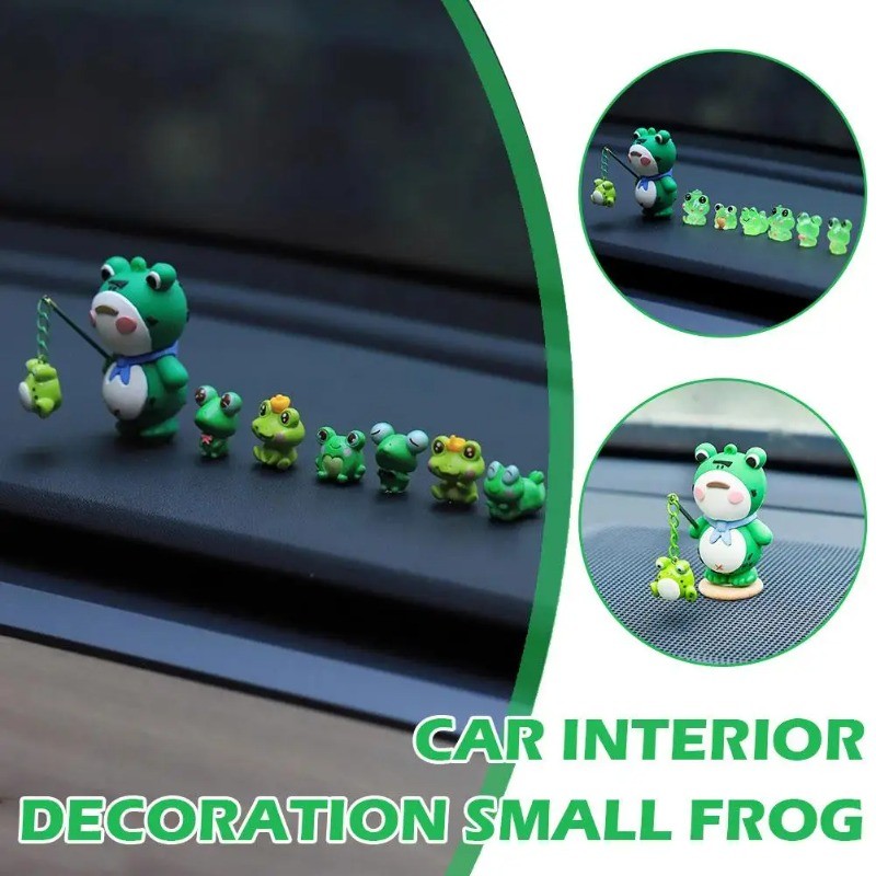 7 Cái / bộ Phát Sáng Trong Bóng Tối Ô Tô Trang Trí Nội Thất Ô Tô Mini Ếch Trang Trí Xe Tiếp Liệu Trung Tâm Điều Khiển Trang Trí