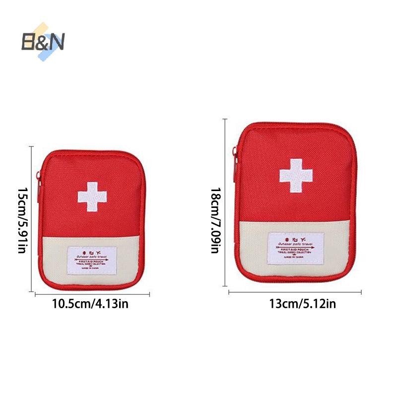 B & N 1 Túi đựng thuốc di động Bộ dụng cụ sơ cứu du lịch Túi đựng thuốc Túi lưu trữ Bộ dụng cụ sinh tồn Hộp thuốc Cắm trại khẩn cấp ngoài trời.