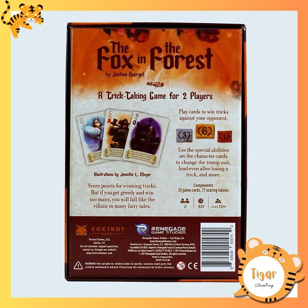 [Luật Việt] Bộ trò chơi Board Game The Fox In The Forest A Trick-Taking Game cho 2 người BG161 Tigar