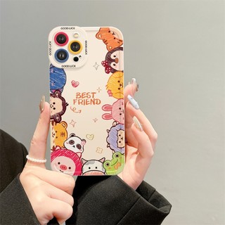 Ốp Lưng iPhone Friendship Cạnh Vuông, Chống Sốc, Bảo Vệ Camera -iP 6/6s/7/8/Plus/X/XS/XR/11/12/13/14/15/16/Pro/Max/Mini