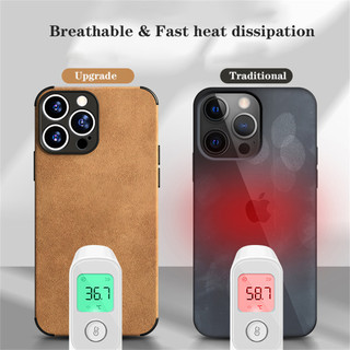 Ốp Da Cừu Mờ Chống Sốc Sang Trọng Cho iPhone 13 12 11 14Pro X XR XS Max 14Plus Mềm Da Lộn Vải Vintage Cover Funda