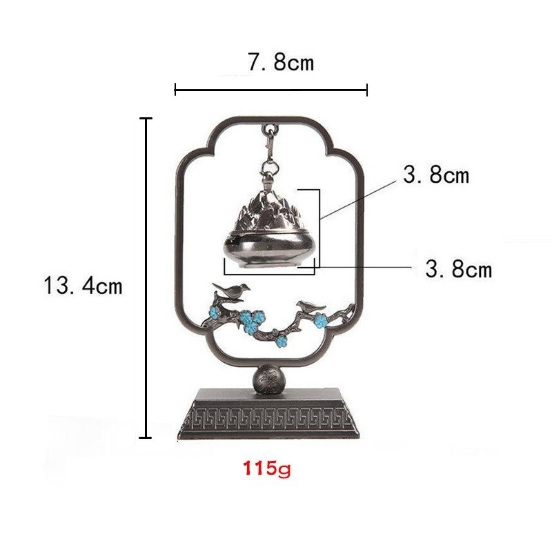 Lư Hương Xông Trầm, Đốt Nhang Trầm Bằng Hợp Kim Đồng (Dạng Giá Treo Cỡ Bé)