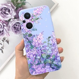 Oppo Reno7 Z 5G / Reno8 Z 5G Vỏ Điện Thoại Họa Tiết Bướm Hoa Đẹp Reno 7Z 8Z 5G CPH2343 Ốp Silicon Mềm Màu Kẹo