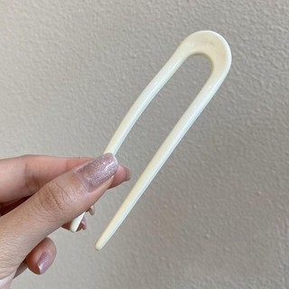 [COD] Kẹp tóc phong cách Trung Quốc NOOKSTORY, Kẹp tóc hình chữ U PVC phong cách Trung Quốc, Thiết kế hình chữ U nhiều màu đơn giản Đầu thịt viên hiện vật nữ