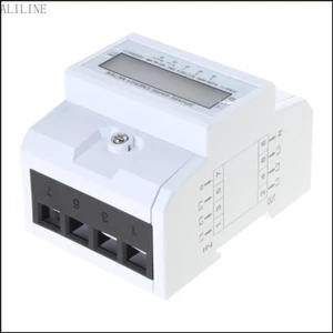 YJCNELCR Máy đo điện 3 pha 4 dây Đồng hồ đo năng lượng DIN Rail 3x 220V 380V 5 100A