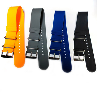 Dây đeo đồng hồ silicon NATO 20mm 22mm Dây đeo đồng hồ cao su 18mm Vòng một mảnh quấn quanh vòng tay nam nữ thể thao Đai chống thấm nước