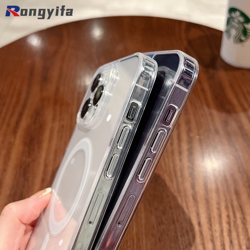 Ốp Lưng Cho Samsung Galaxy M40s A52 A52s A53 A54 A55 A70 A70s A71 A72 A73 F15 M15 F62 M62 5G 4G Ốp Điện Thoại Từ Tính Trong Suốt Sang Trọng Ốp Lưng Mềm Chống Sốc