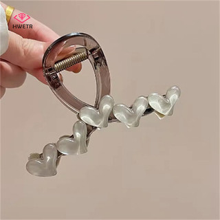 Hwetr Mới Ngọt Ngào Trong Suốt Trái Tim Vuốt Tóc Cho Nữ Cô Gái Thanh Lịch Tình Yêu Vuốt Tóc Kẹp Tóc Thời Trang Phụ Kiện Tóc Mới