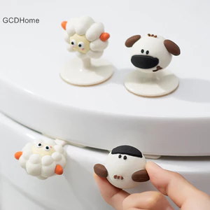 Gcdhome Bồn Cầu Nâng Ghế Động Vật Thiết Kế Hoạt Hình Chảy Máu Cừu Nắp Bồn Cầu Nâng Móc Chống Bẩn Tay Cầm Dụng Cụ Mở Vệ Sinh Nắp Ghế Nâng HOT