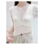 Milyfashion Phù Hợp Với Đầm Nhìn Xuyên Gạc Mùa Hè Mỏng Tay Ngắn T Nấm Cạnh Rỗng Bé tee Mờ